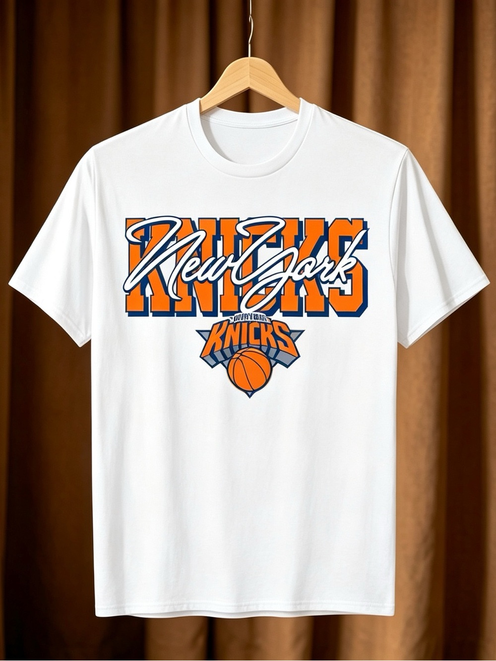 New York Knicks Blockletter Script Unisex T-Shirt